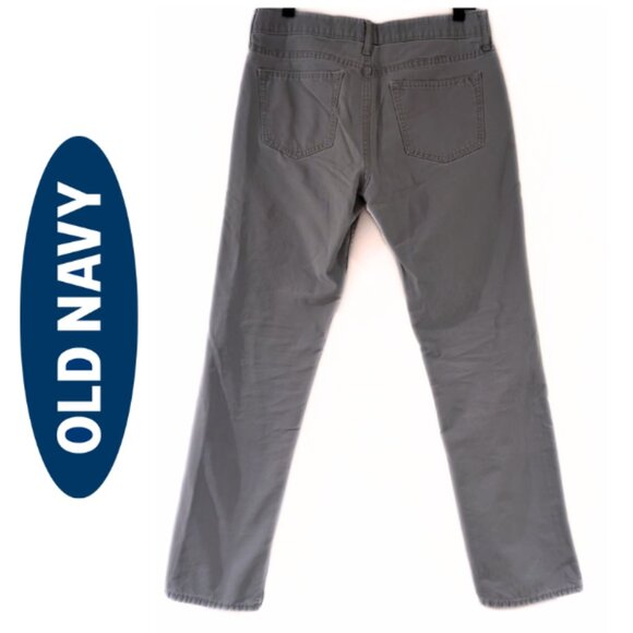 Old Navy Slim Five-Pocket Pants, Light Gray, 32 x 32 - Picture 3 of 4